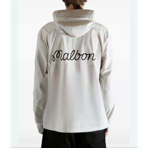 Malbon Golf Performance Hooded Jacket Beige Stretch Lightweight M